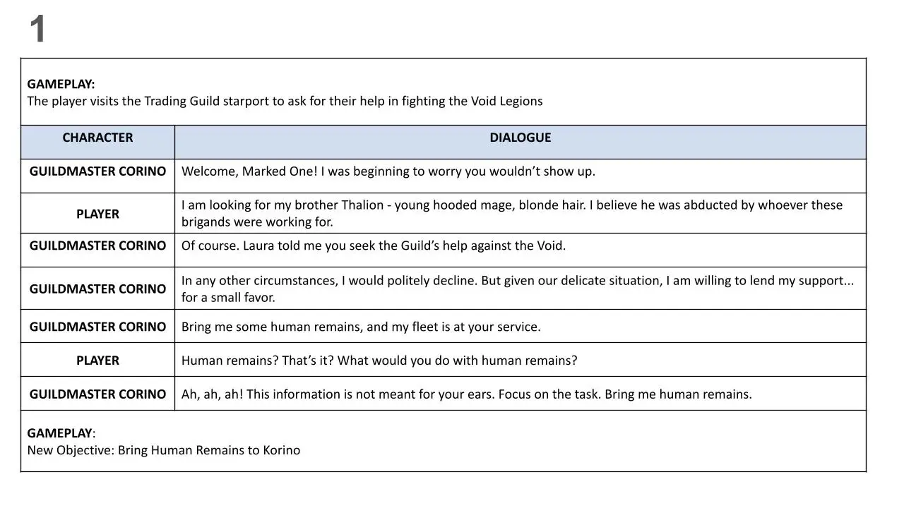 Star Singularity - Main Dialogue 1